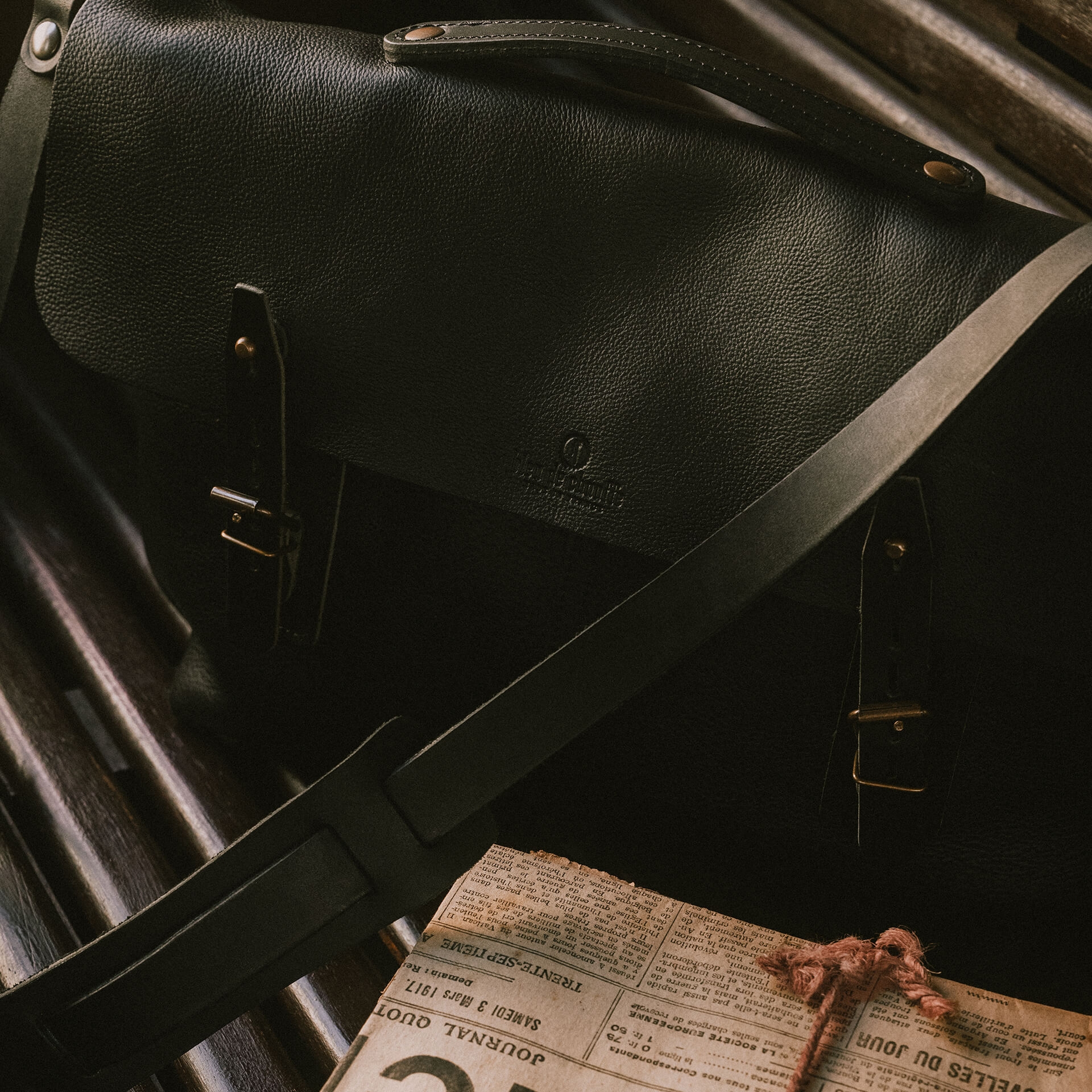 Sac besace Lucien - Noir (image n°9)