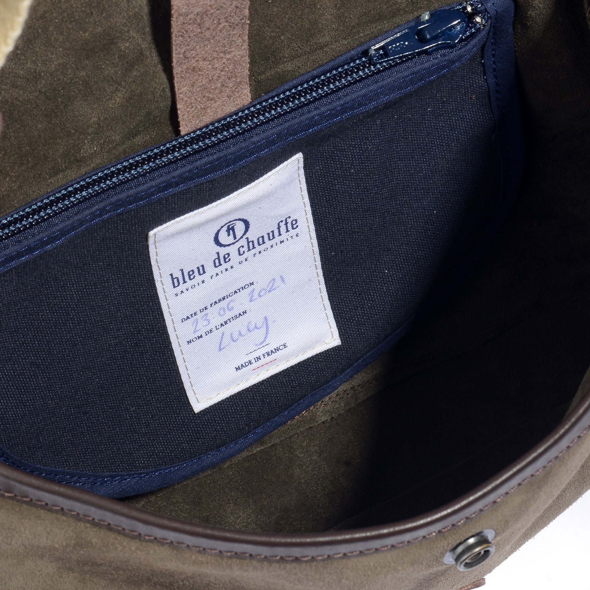 Musette XS Fisherman's bag / Suede - Musk (image n°4)