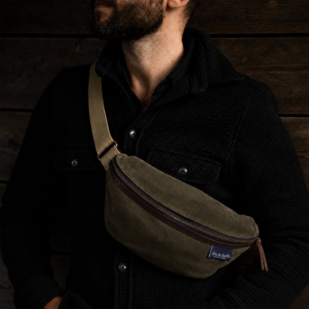 Sac Banane New Beat / Cuir Velours - Musk (image n°5)