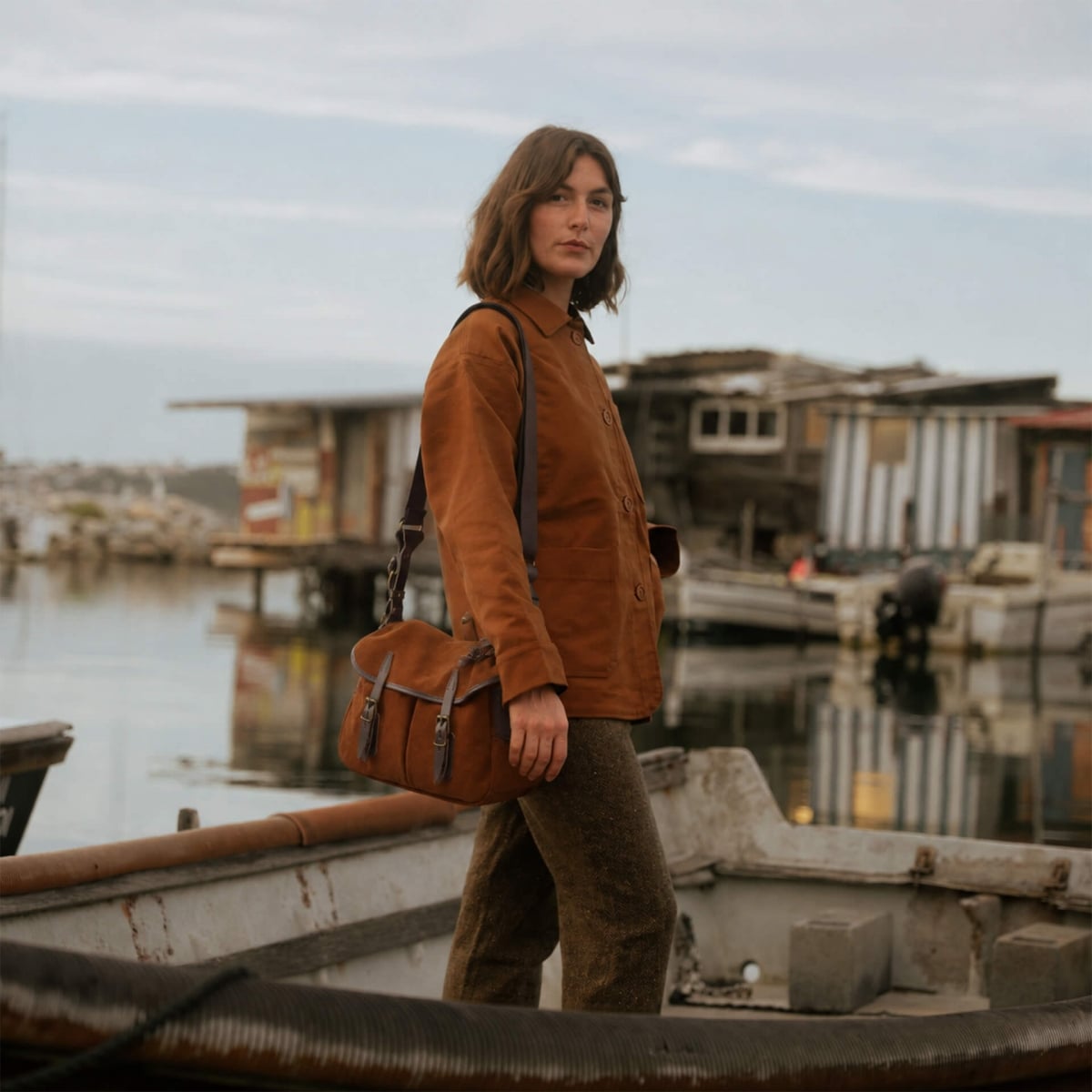 Musette S Fisherman's bag / Suede - Fawn Brown (image n°7)