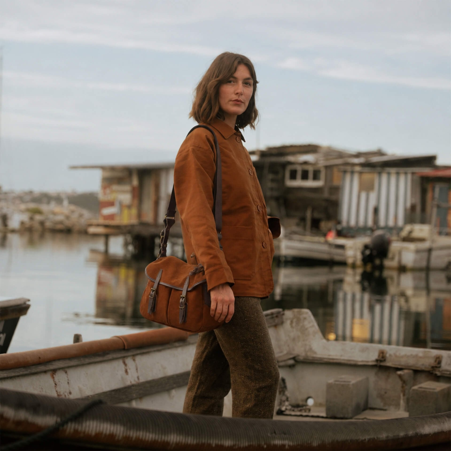 Musette S Fisherman's bag / Suede - Fawn Brown (image n°7)
