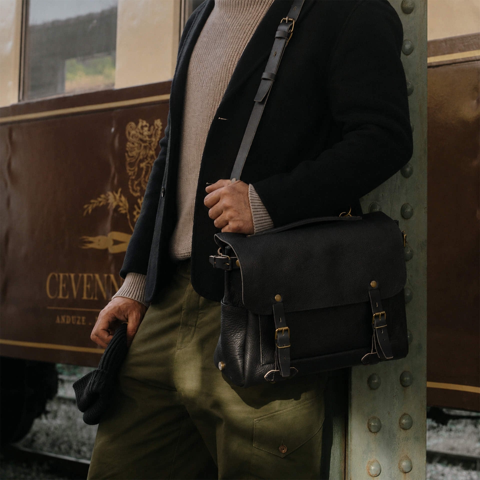 Sac Postier Eclair M - Noir (image n°5)