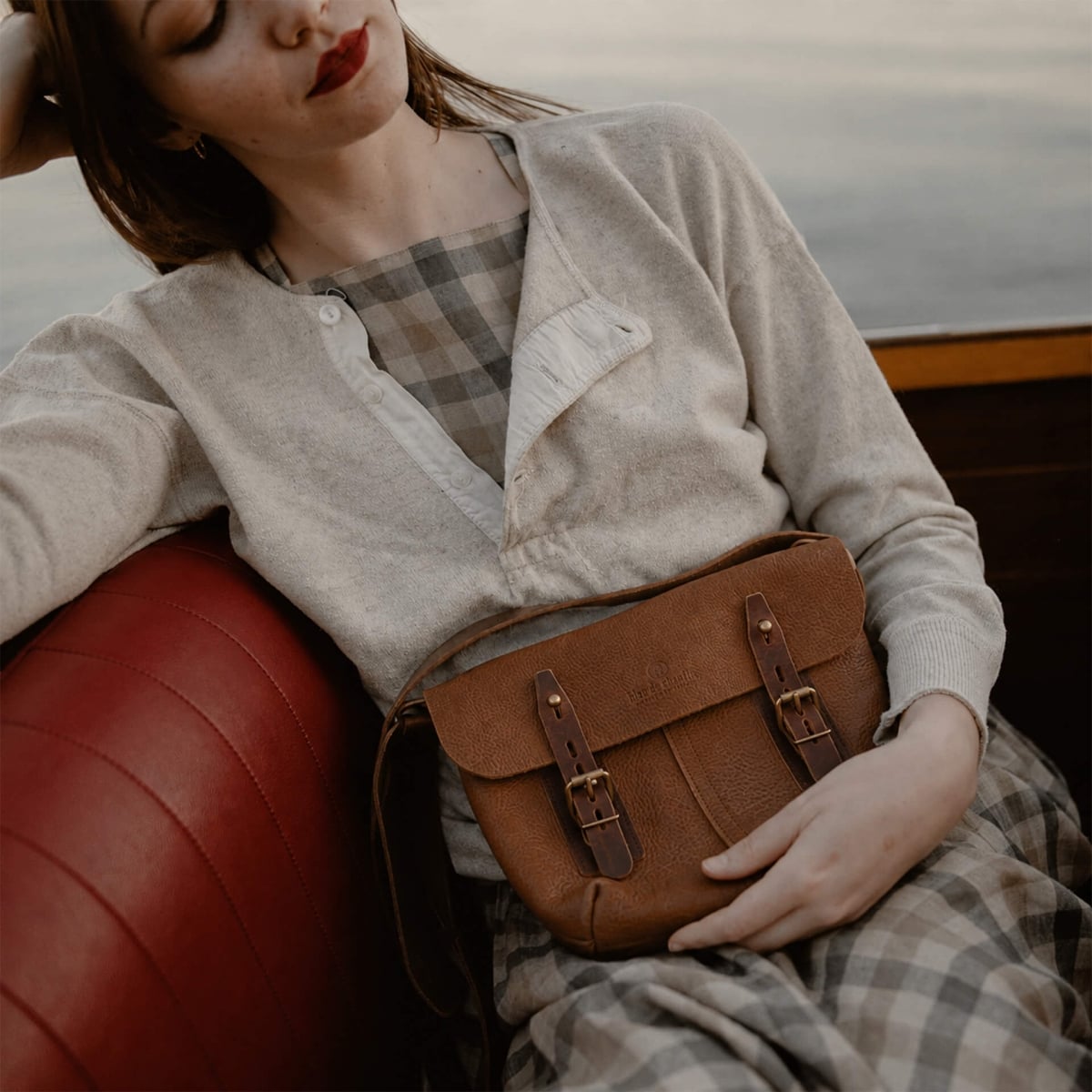 Louis Satchel bag - Amber Brown (image n°6)