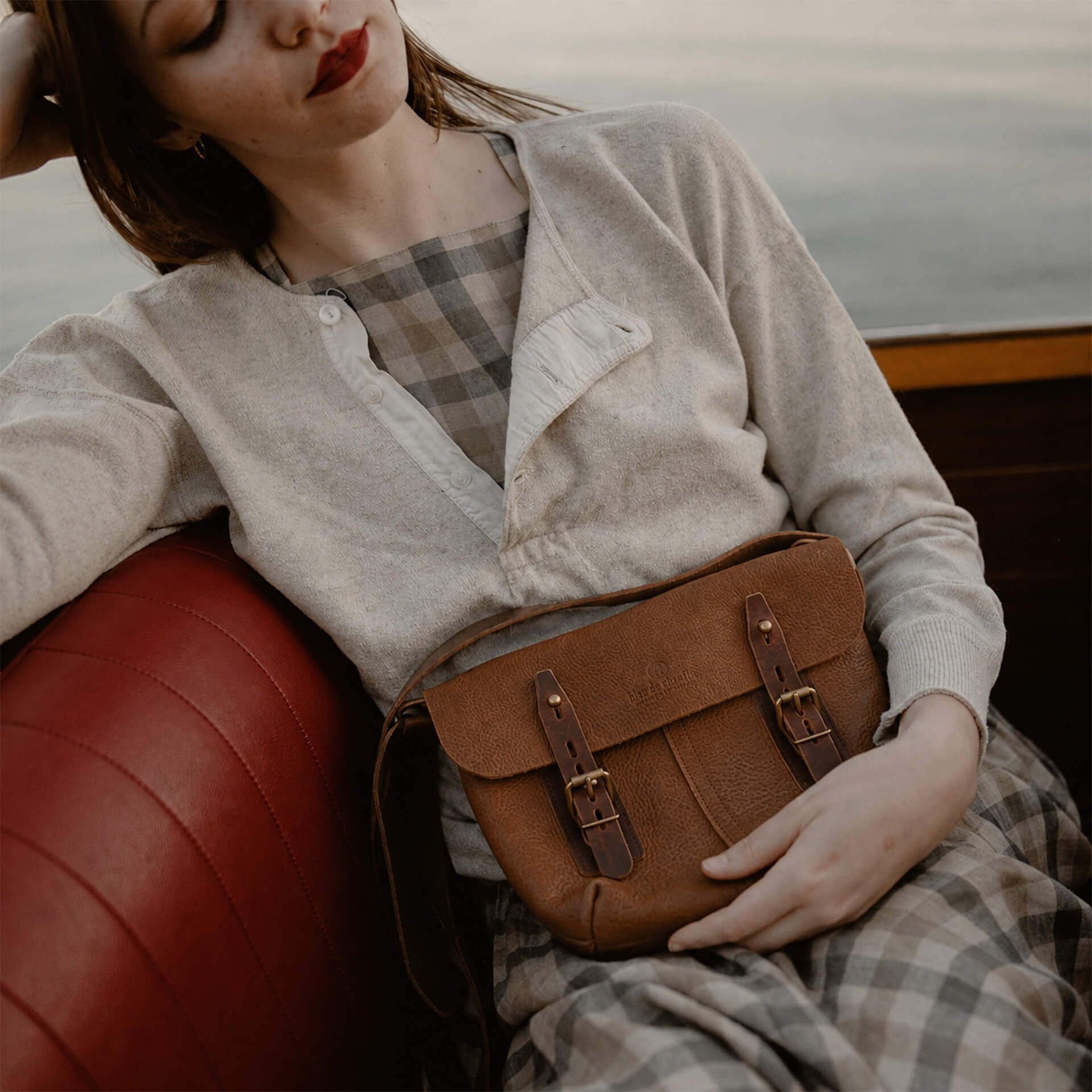 Louis Satchel bag - Amber Brown (image n°6)