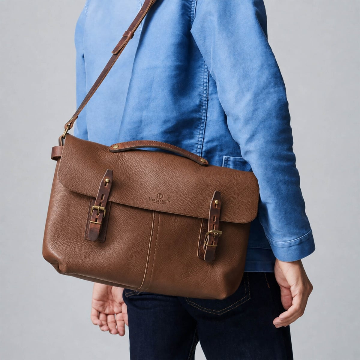 Lucien Satchel bag - Amber Brown (image n°6)