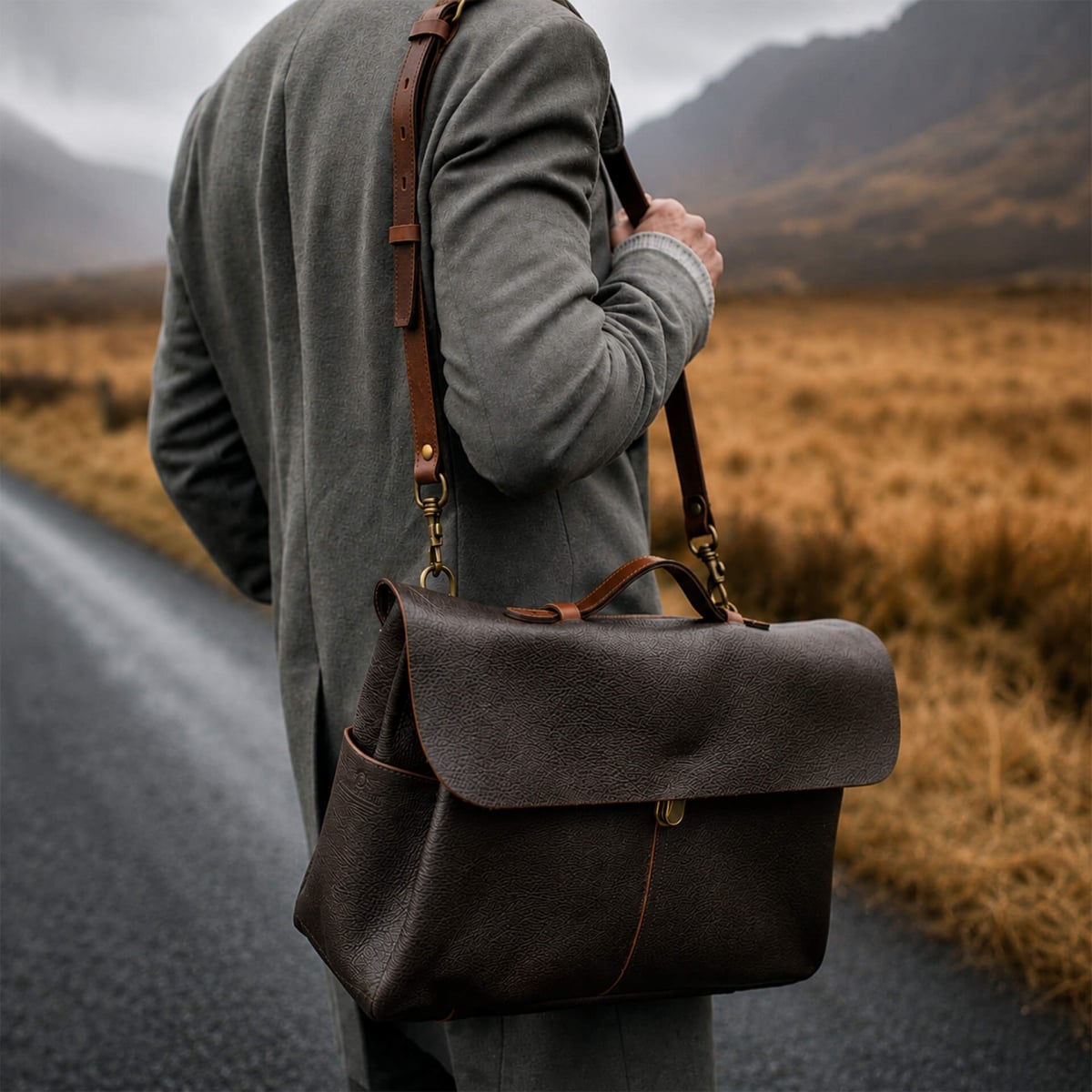 Satchel bag Charles - Dark Brown (image n°7)