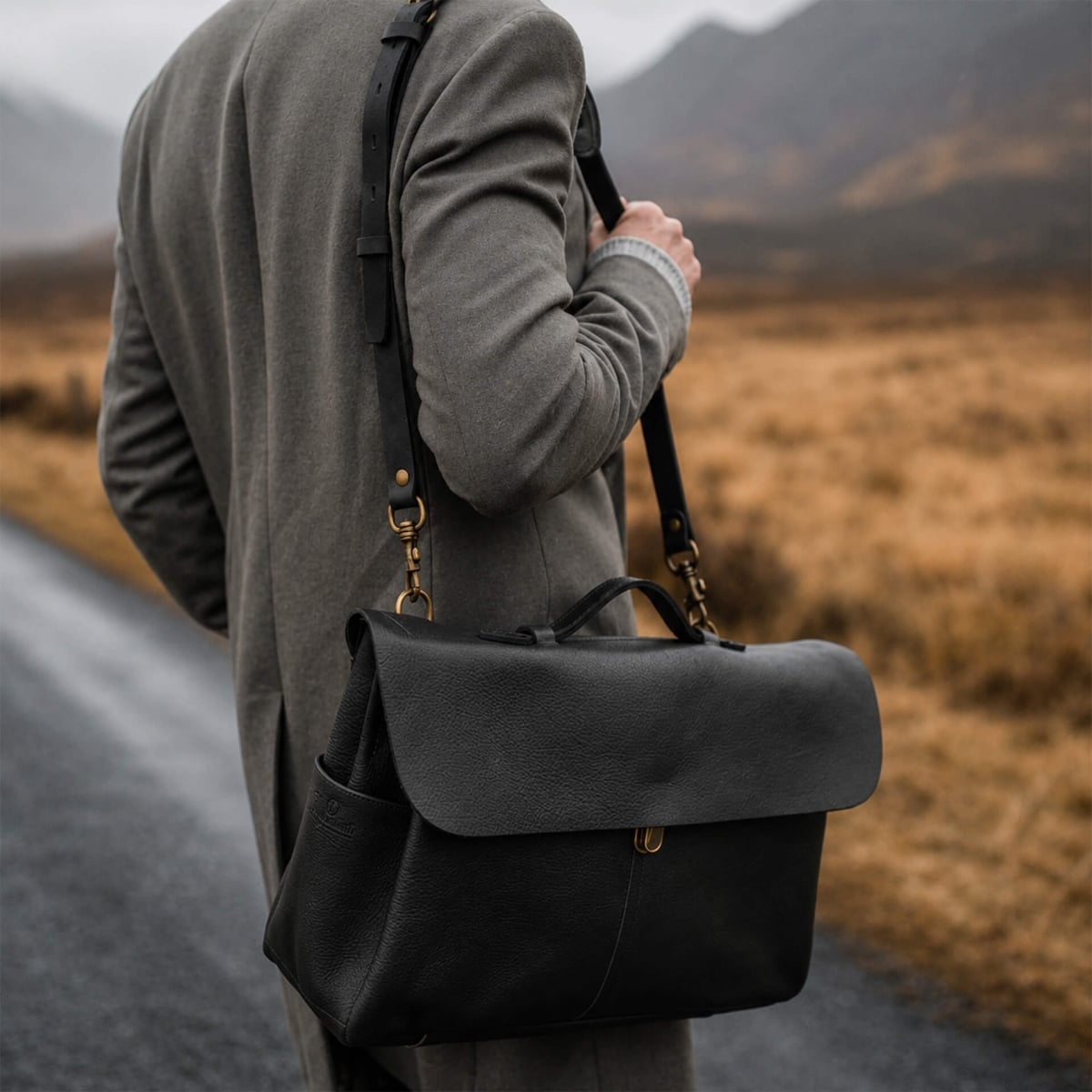 Satchel bag Charles - Black (image n°7)