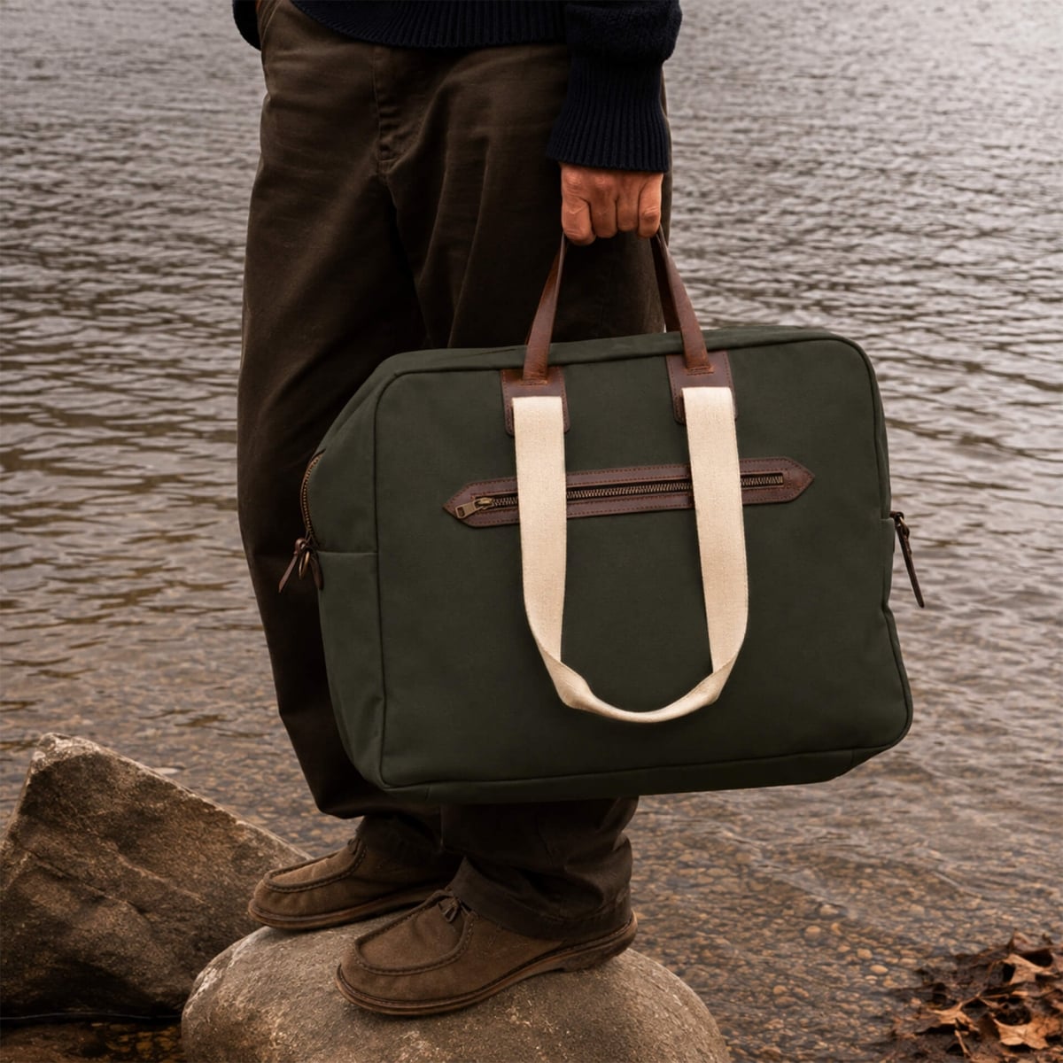 Missak Flieger Reisetasche - Khaki BM (image n°5)