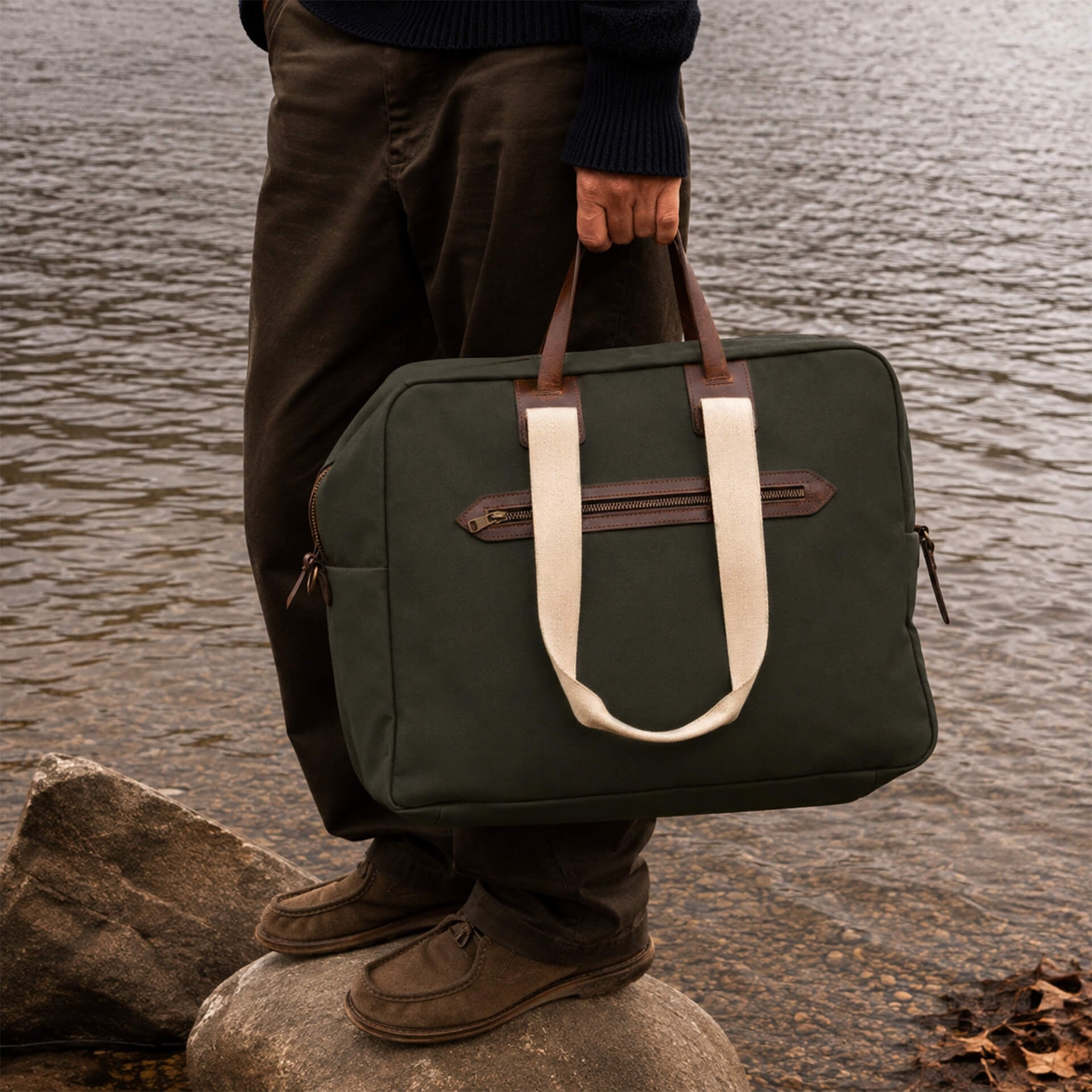 Missak Flieger Reisetasche - Khaki BM (image n°5)