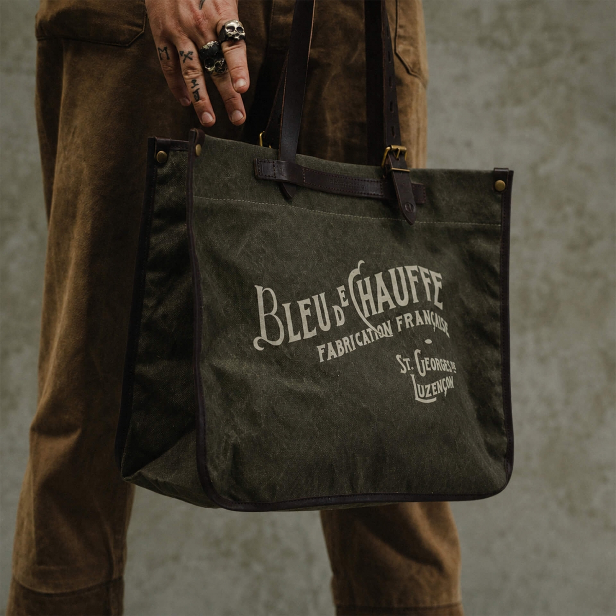 Bazar tote bag - Dark Khaki stonewashed (image n°9)