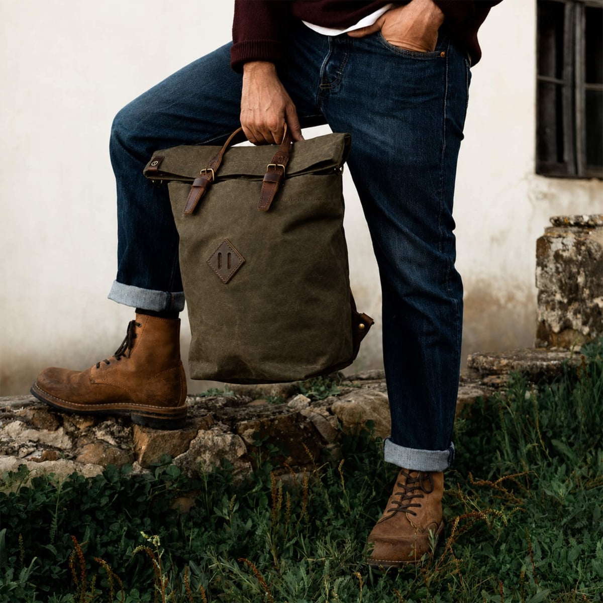 Woody 25L Backpack - Dark Khaki stonewashed (image n°6)