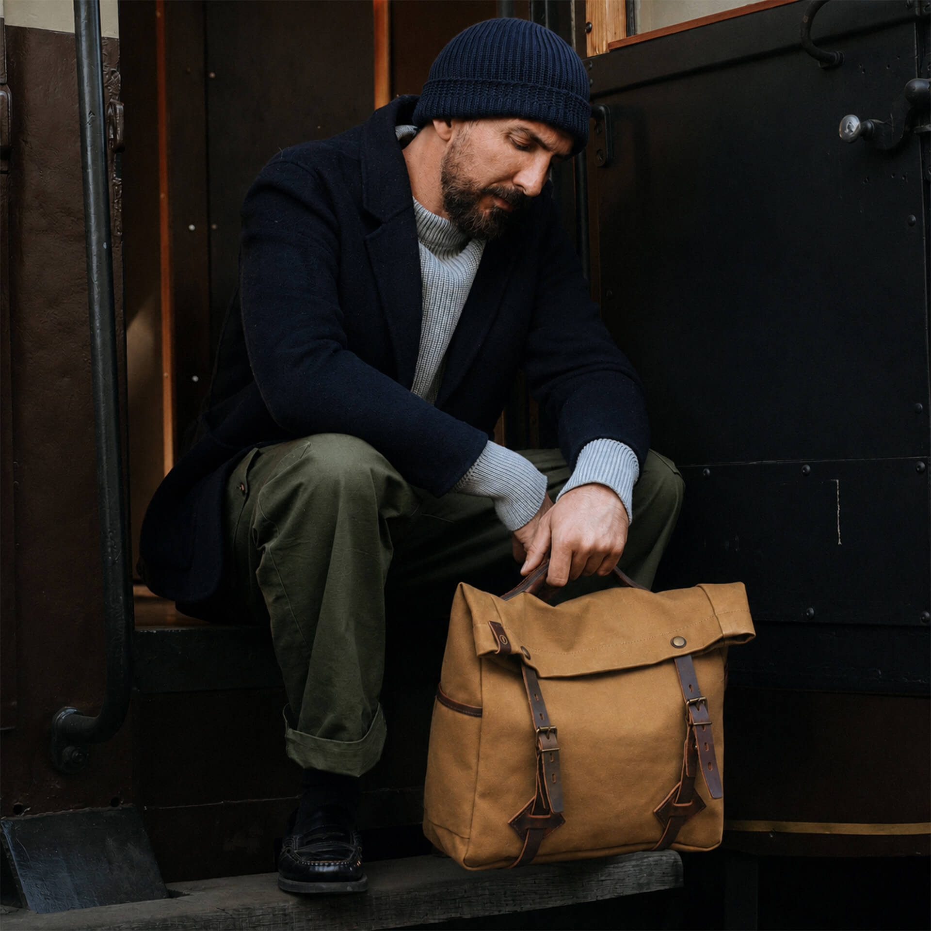 Gaston Musette Satchel Bag - Camel BM (image n°5)