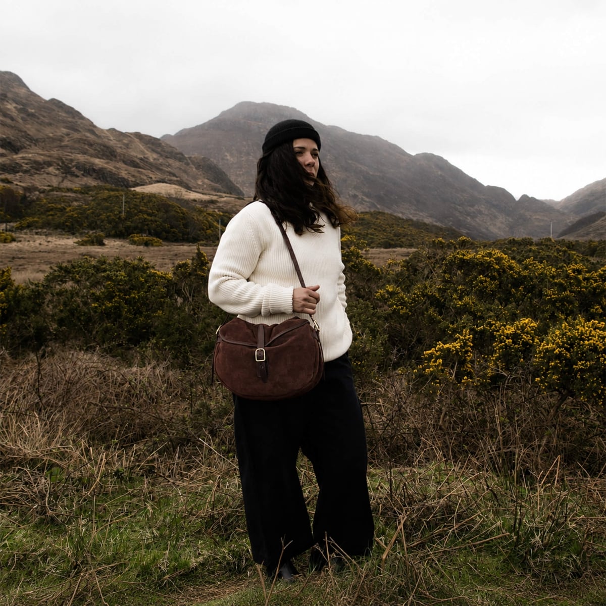 Margot half moon fisherman's bag - Ruby brown (image n°6)
