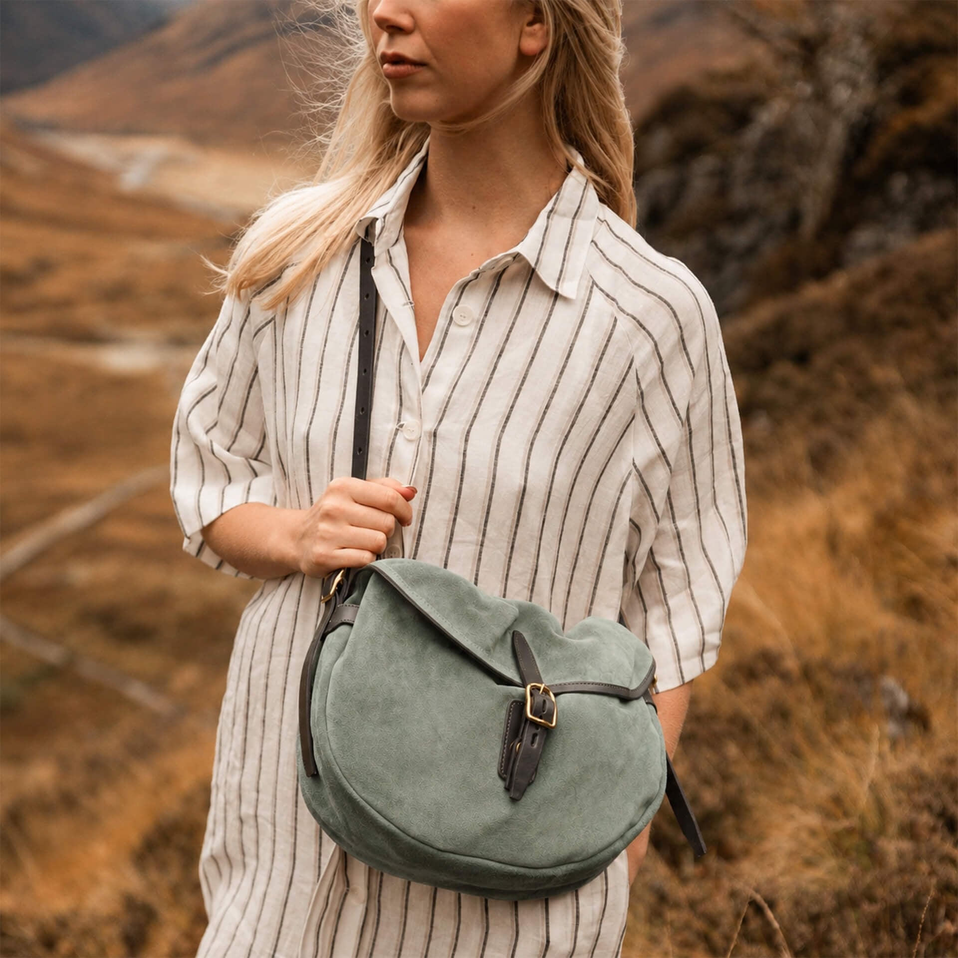 Bolsa de pescador «Media Luna Margot» - Verde jade (imagen n.º 8)