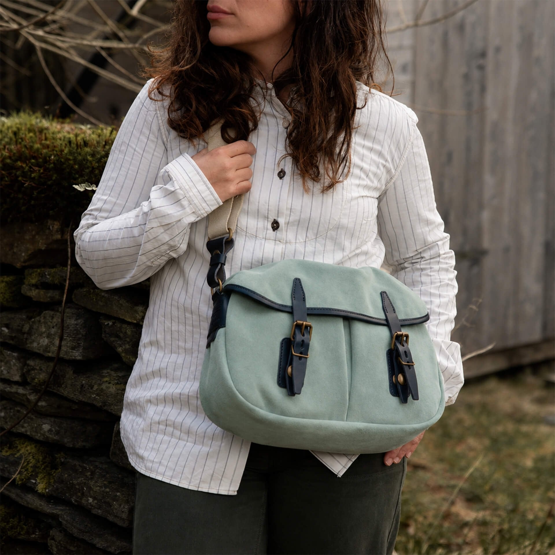 Bolsa de pescador S / Cuero de ante - Verde jade (imagen n.º 8)