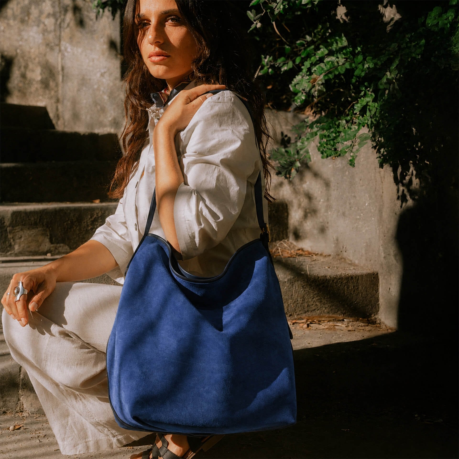 Bolso tipo saco Sofia - Azul ágata (imagen n.º 5)