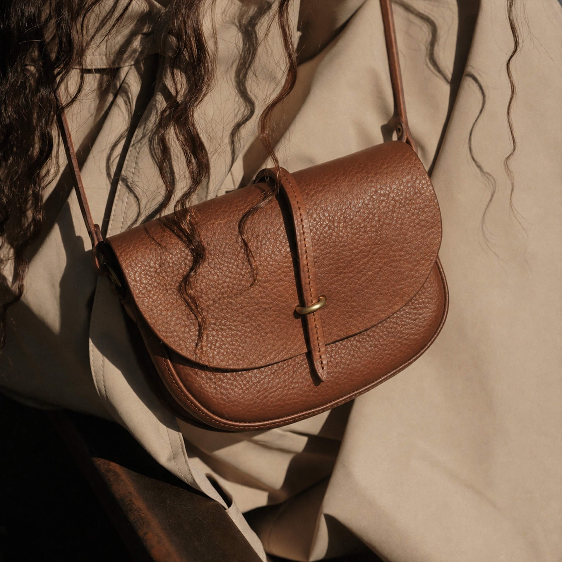 Java Mini postman bag / handbag - Amber Brown (image n°5)