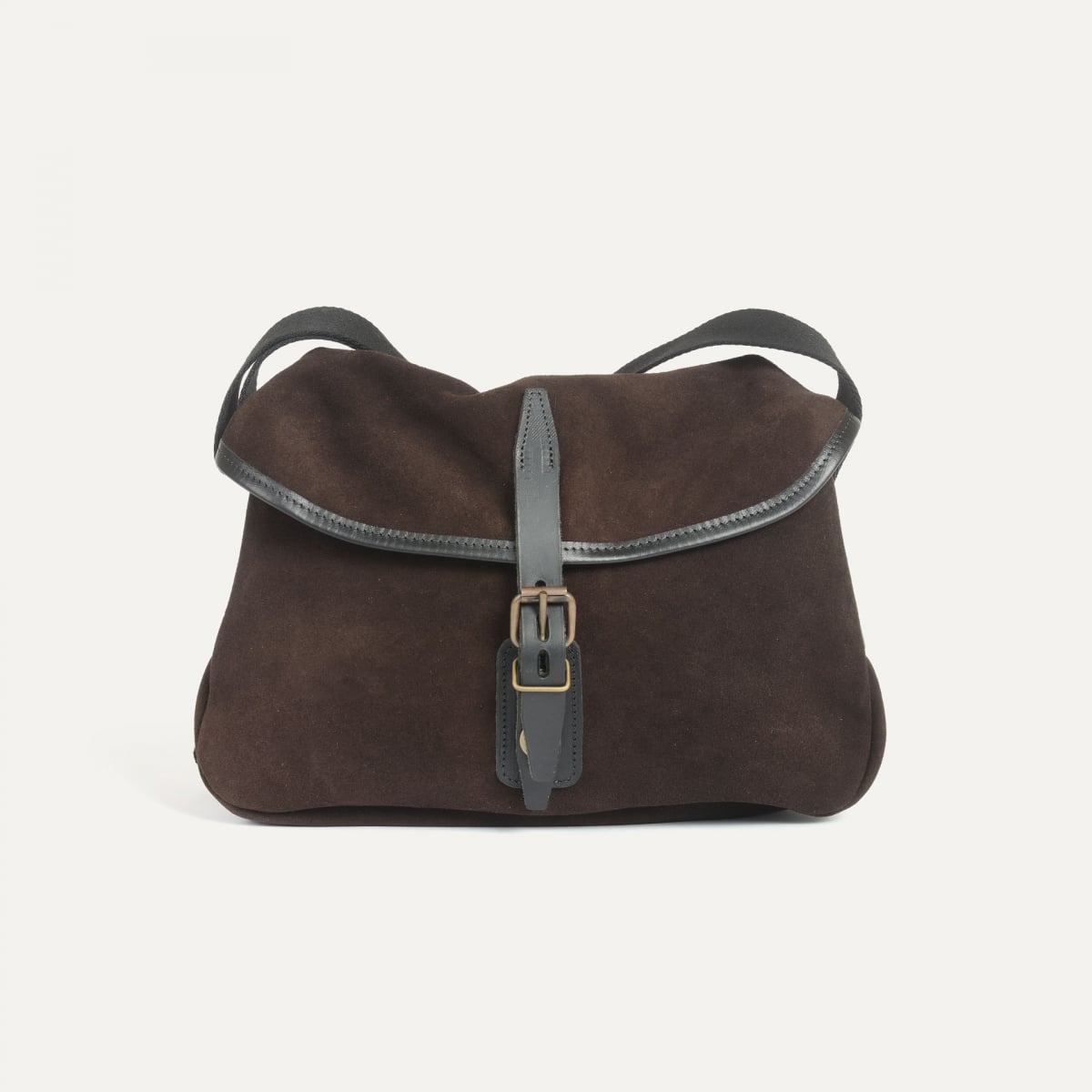 Musette des Fischers S / Veloursleder - Dunkelbraun (image n°1)