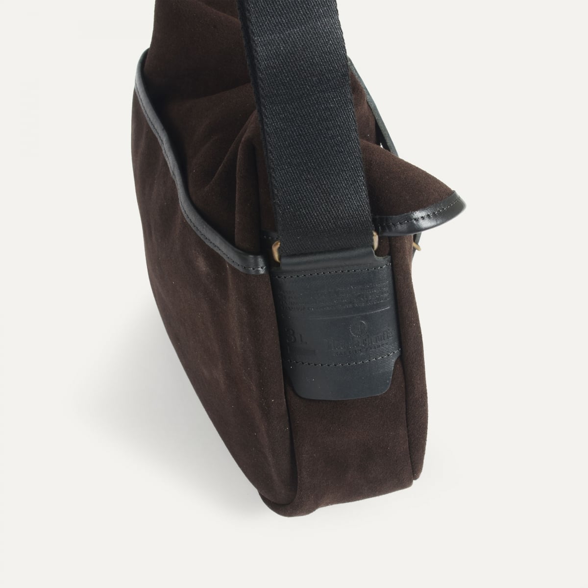 Musette des Fischers S / Veloursleder - Dunkelbraun (image n°7)