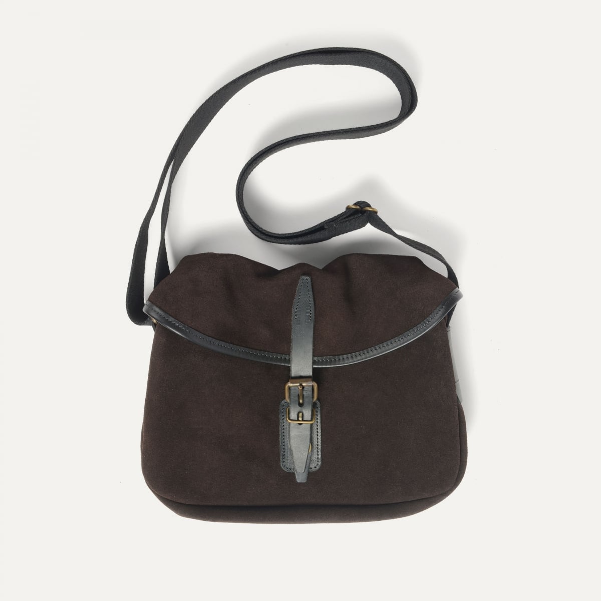 Musette des Fischers S / Veloursleder - Dunkelbraun (image n°4)