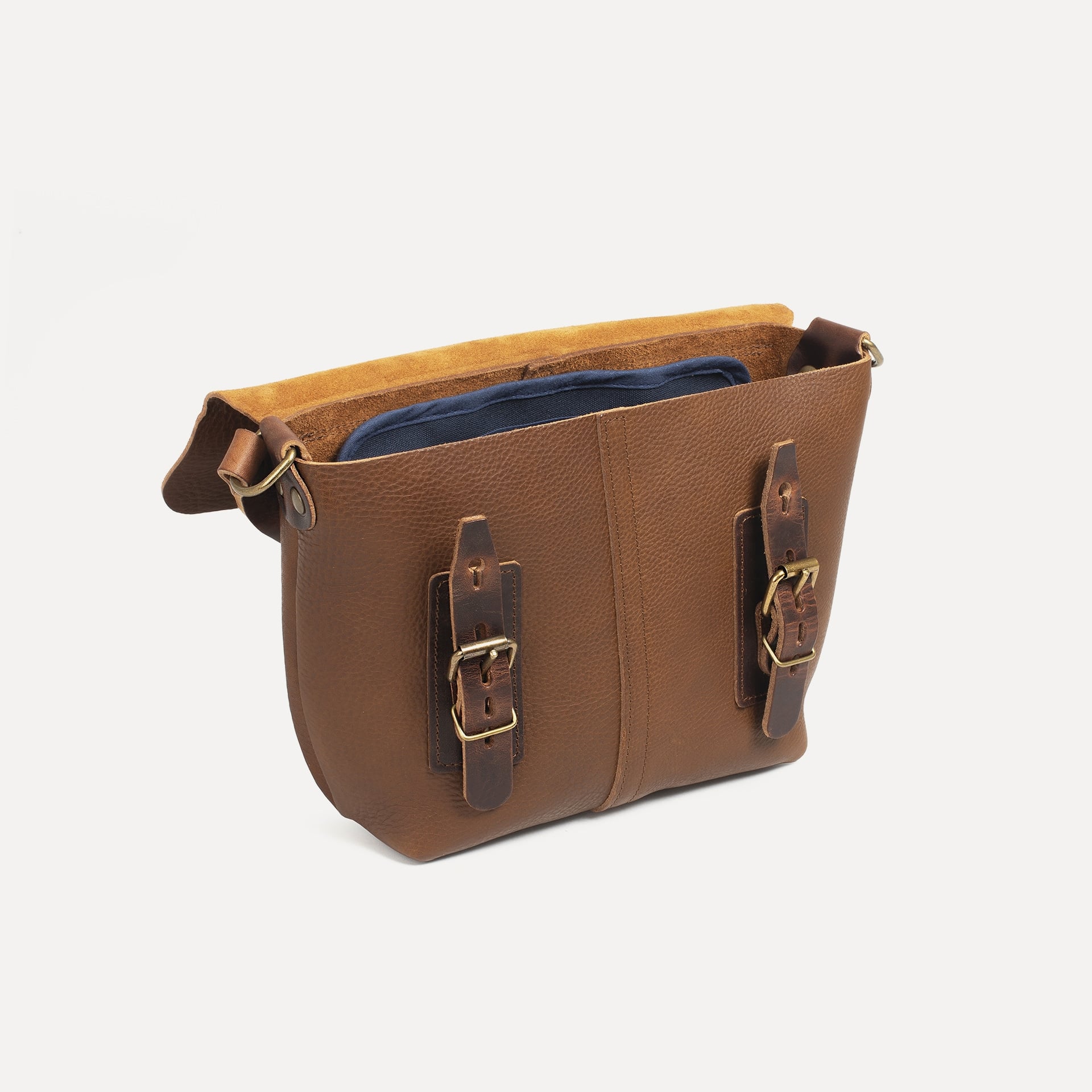 Sac besace Louis - Brun ambré (image n°4)