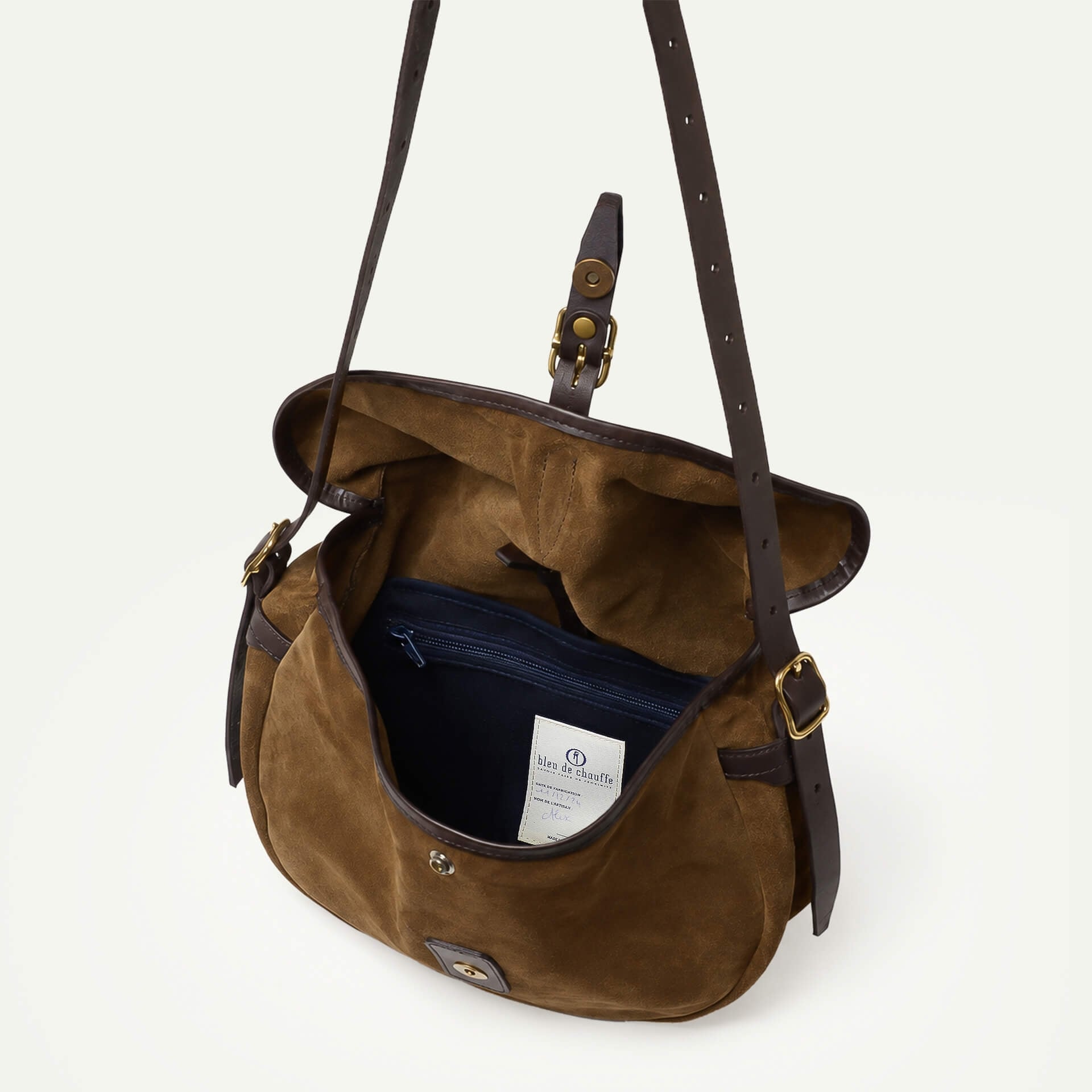Musette du pêcheur demi lune Margot -  Marron Noisette (image n°5)
