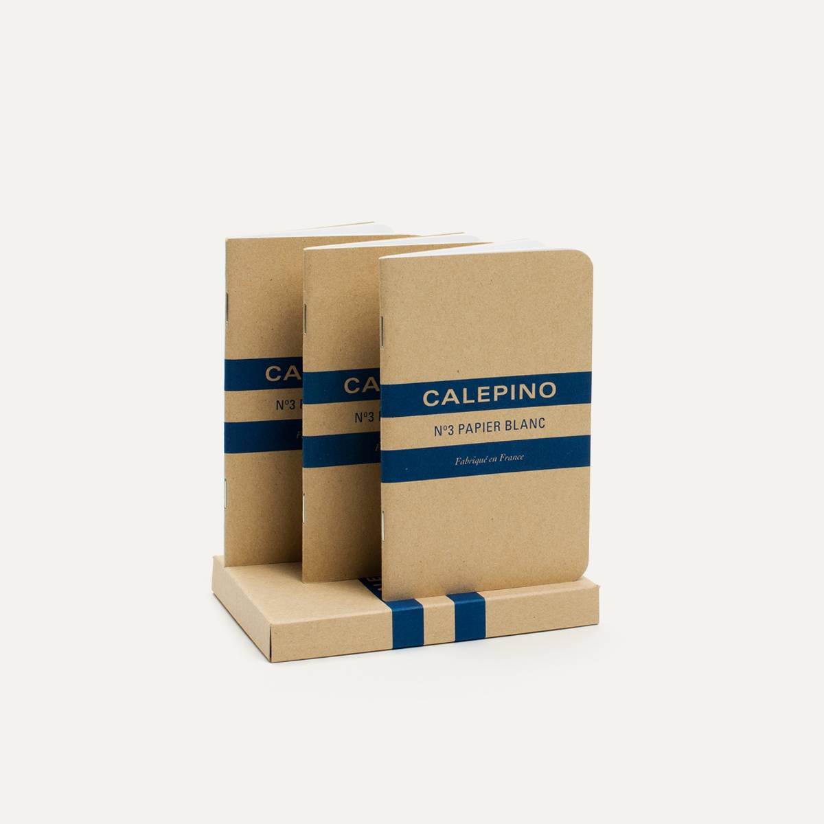 N°3 Plain Paper - Case of 3 memo books (image n°1)