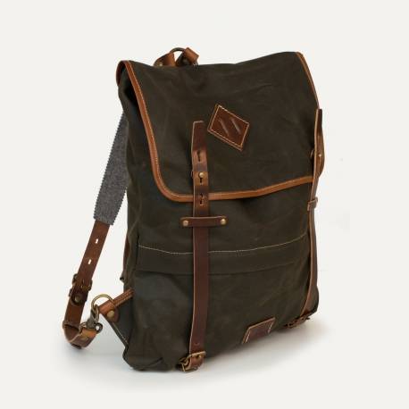 Sac Coursier WAXY - Kaki/Pain Brûlé