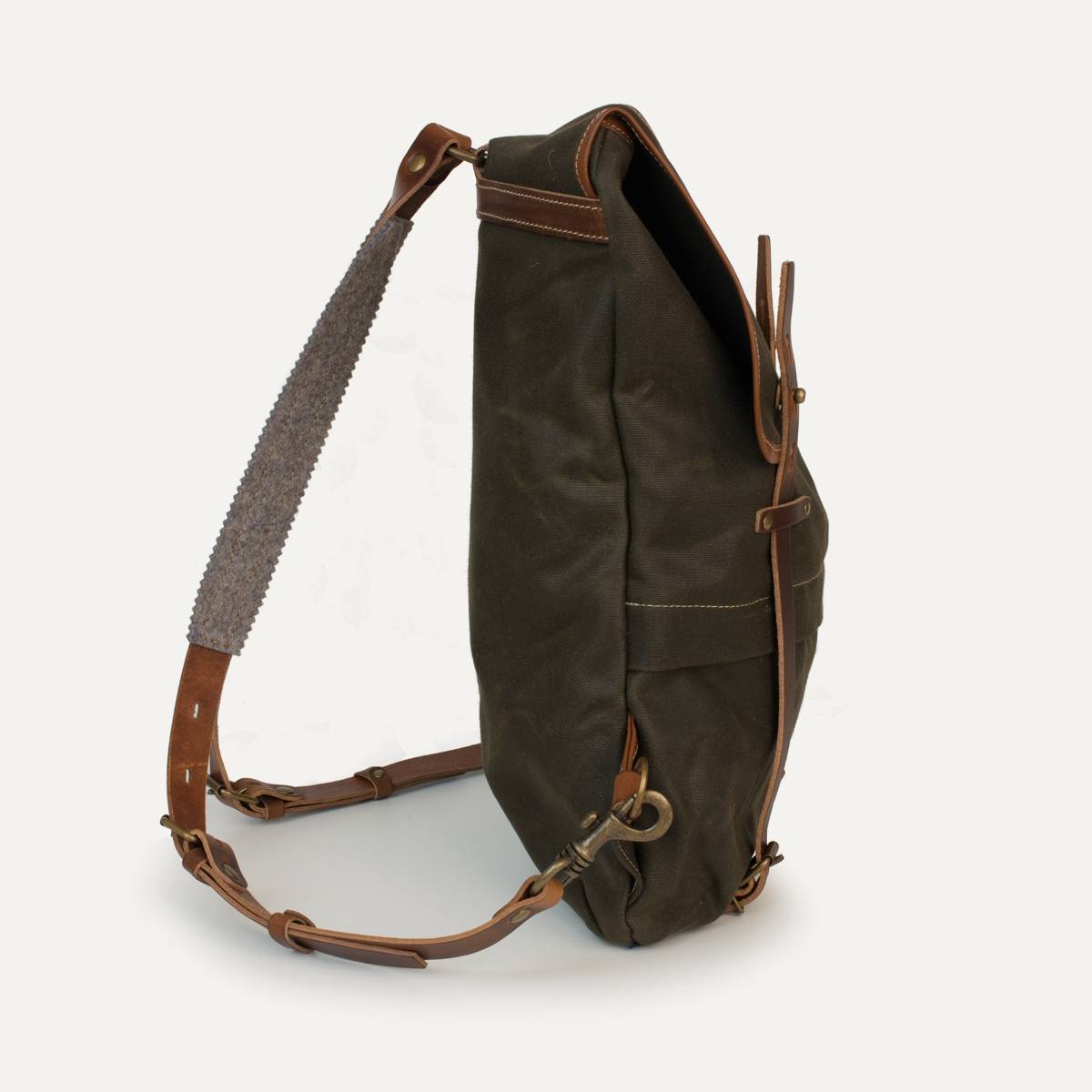 Coursier backpack WAXY - Kaki/Pain Brûlé (image n°2)