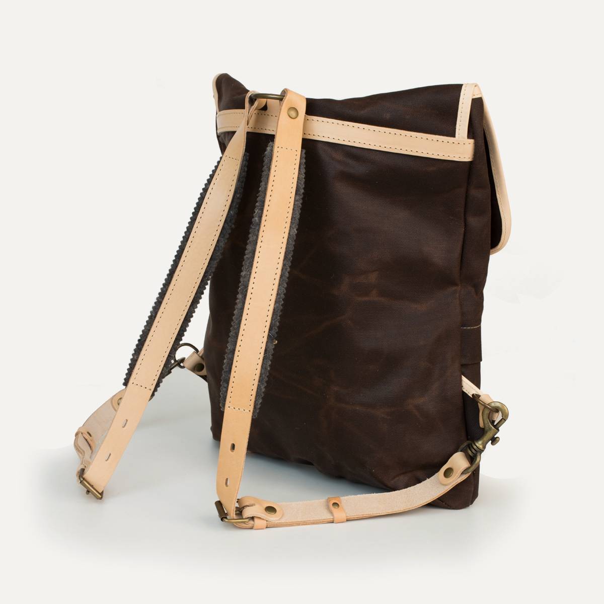 Coursier backpack WAXY - Brown/Natural (image n°2)