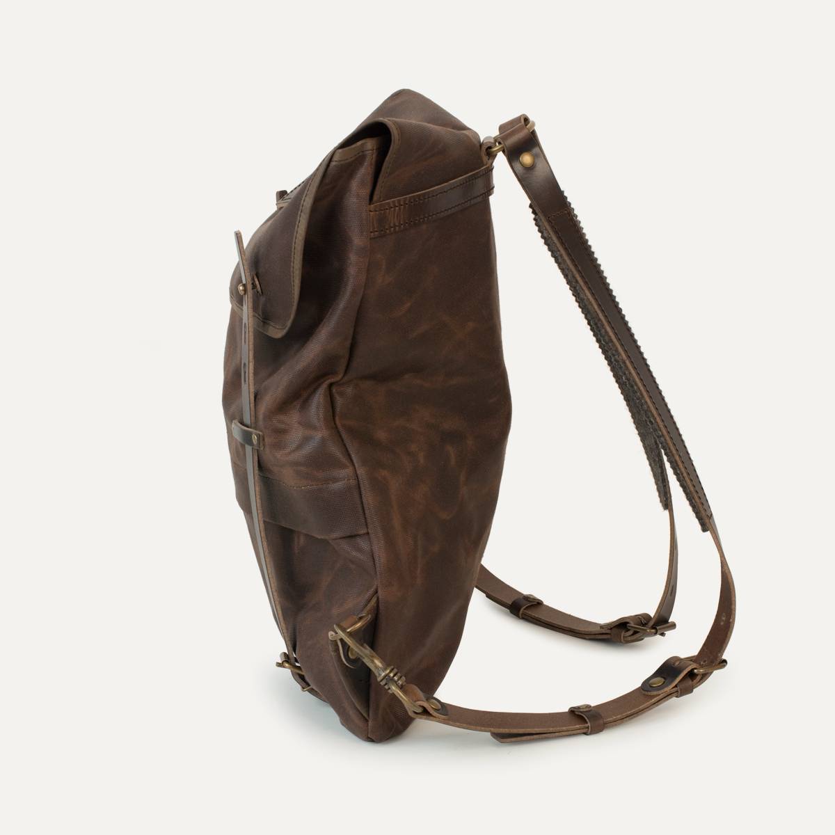 Coursier backpack WAXY - Brown (image n°2)