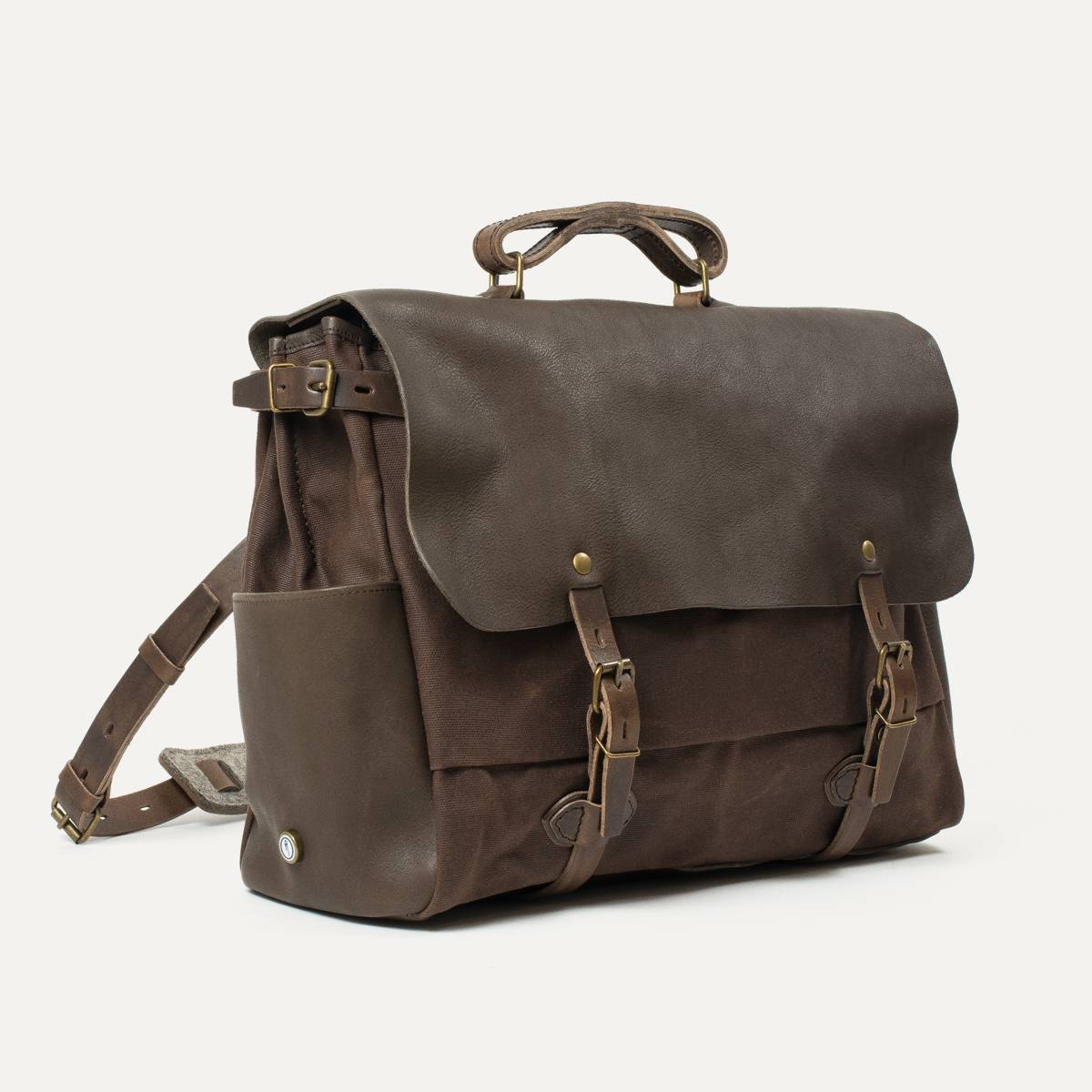 Executive Postman bag 48h Irving WAXY - Brown (image n°1)