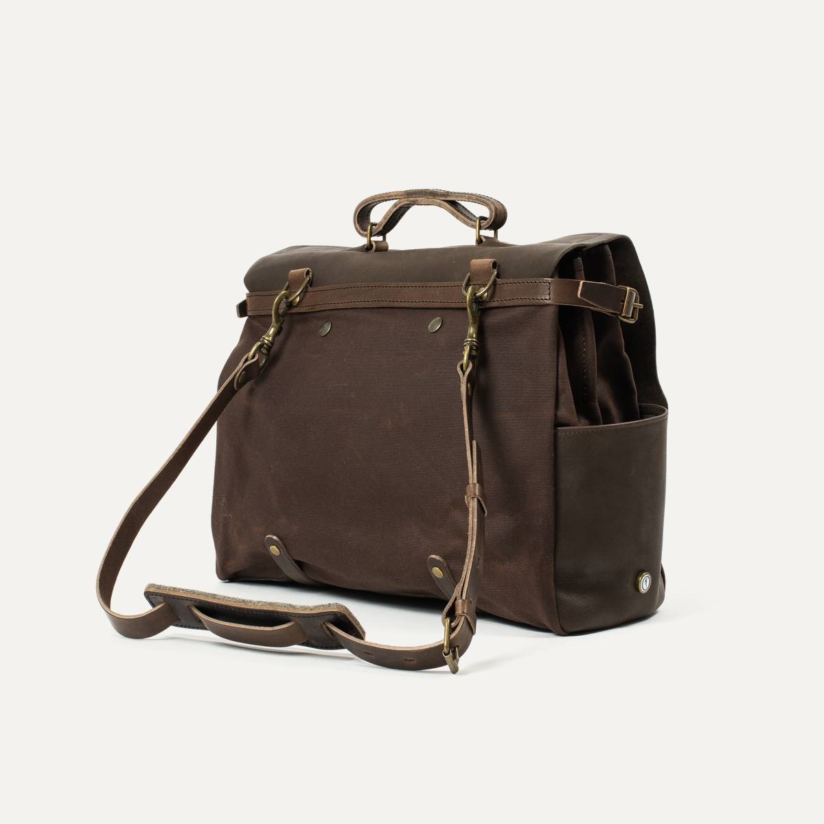 Executive Postman bag 48h Irving WAXY - Brown (image n°3)