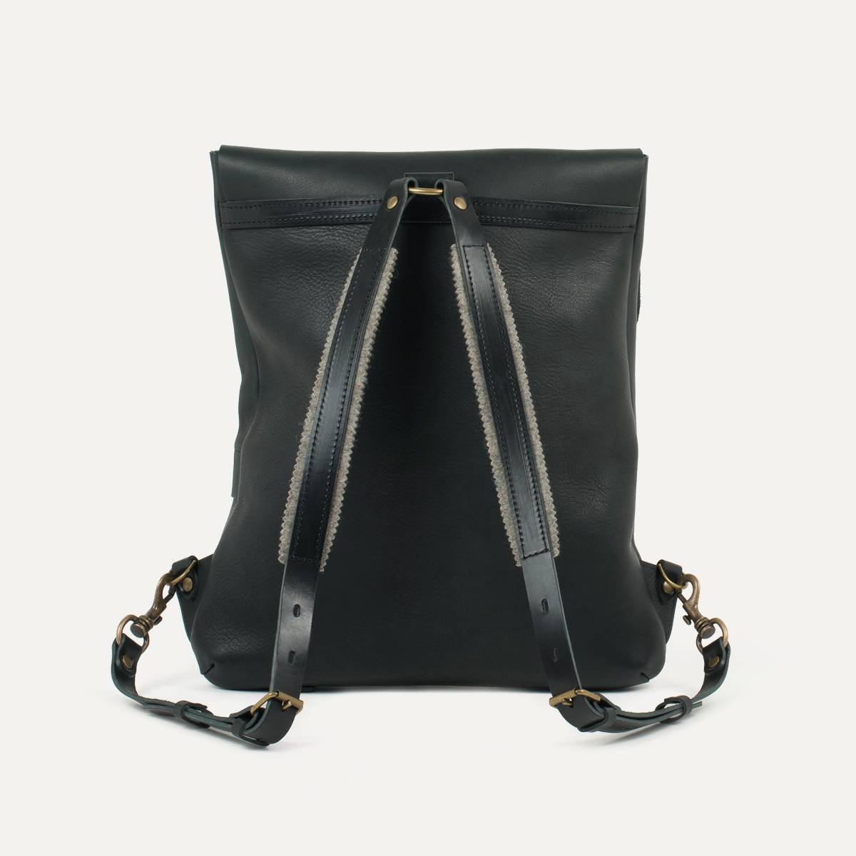 Coursier leather backpack - Black (image n°2)