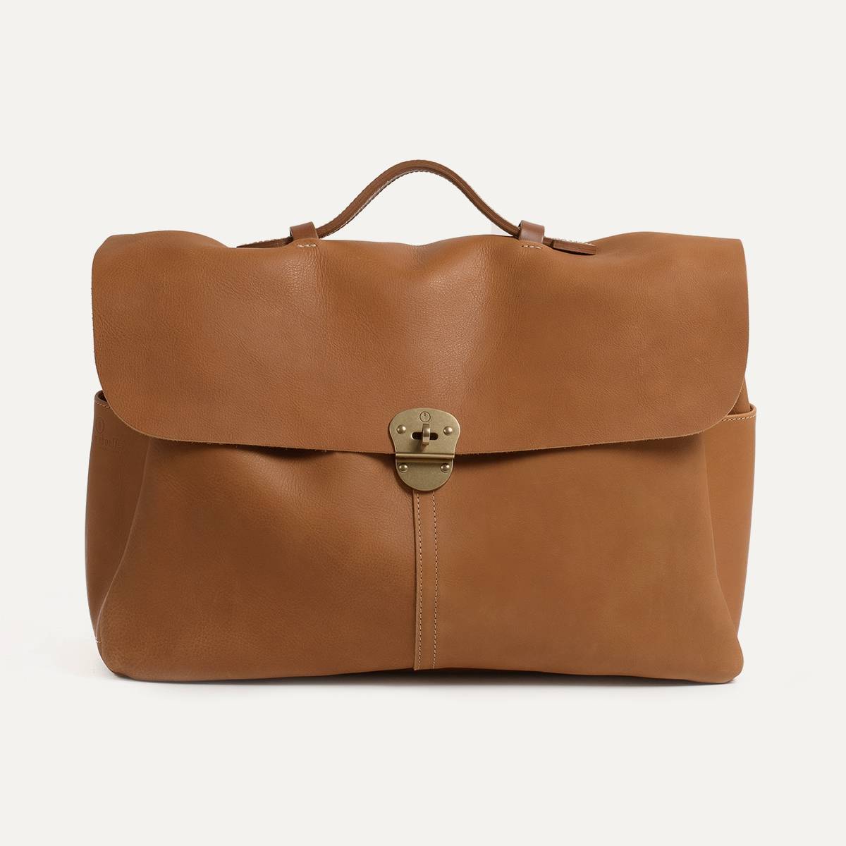 Business bag Charles for men - satchel bag Caramel