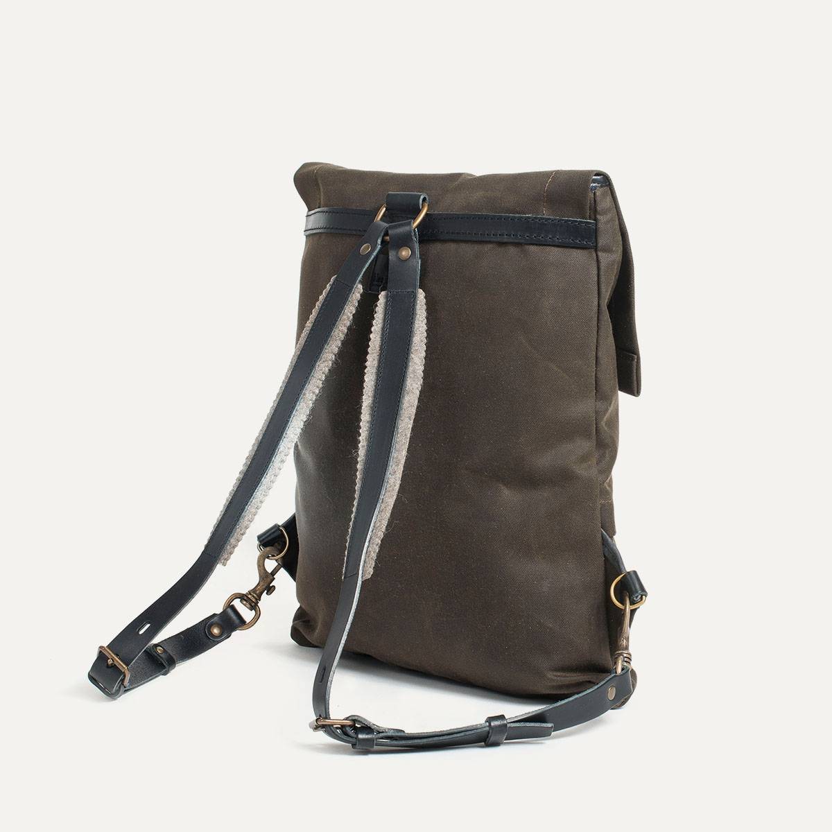 Coursier backpack WAXY - Khaki/Black (image n°3)