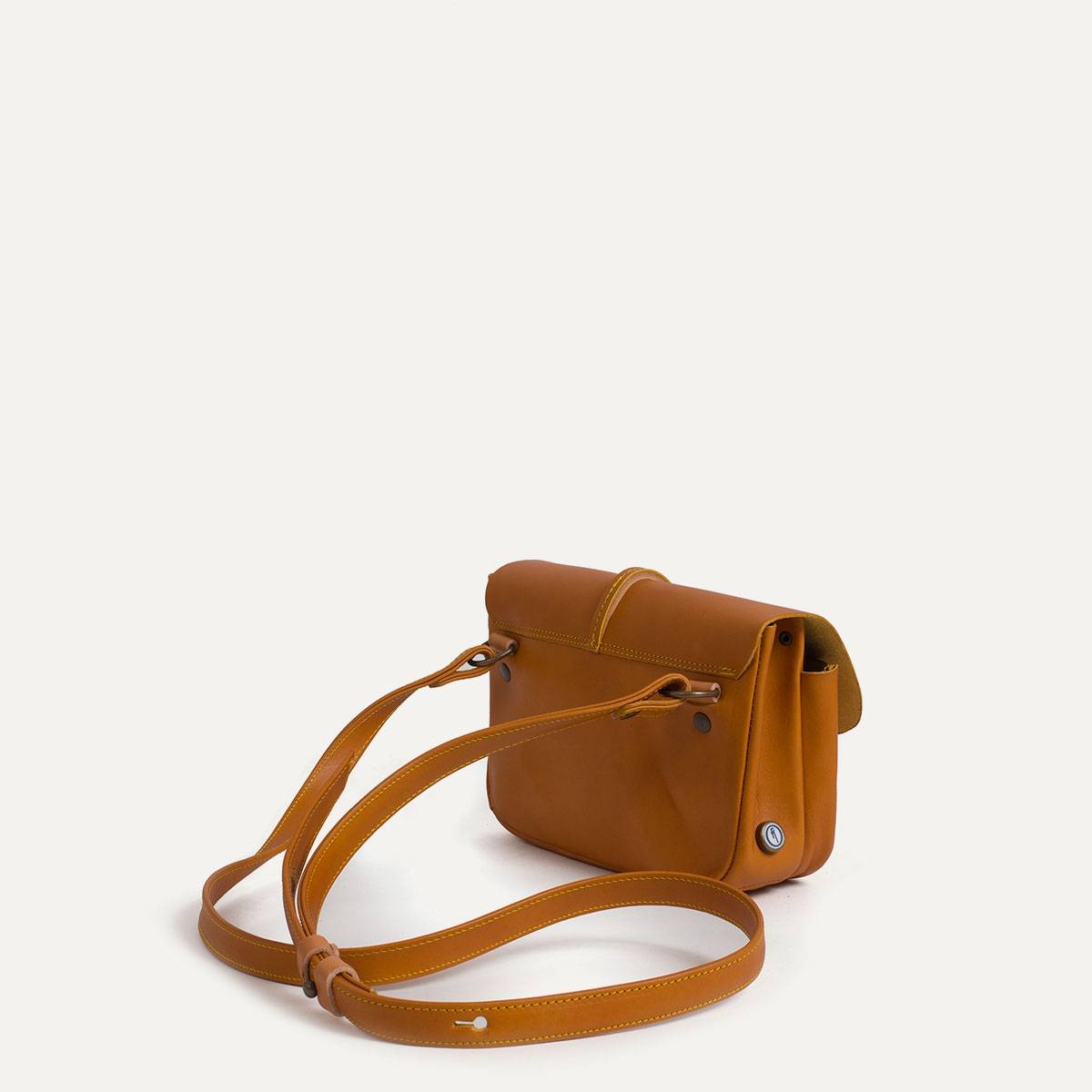 Mini sac postier Pastel - Camel/Jaune (image n°2)
