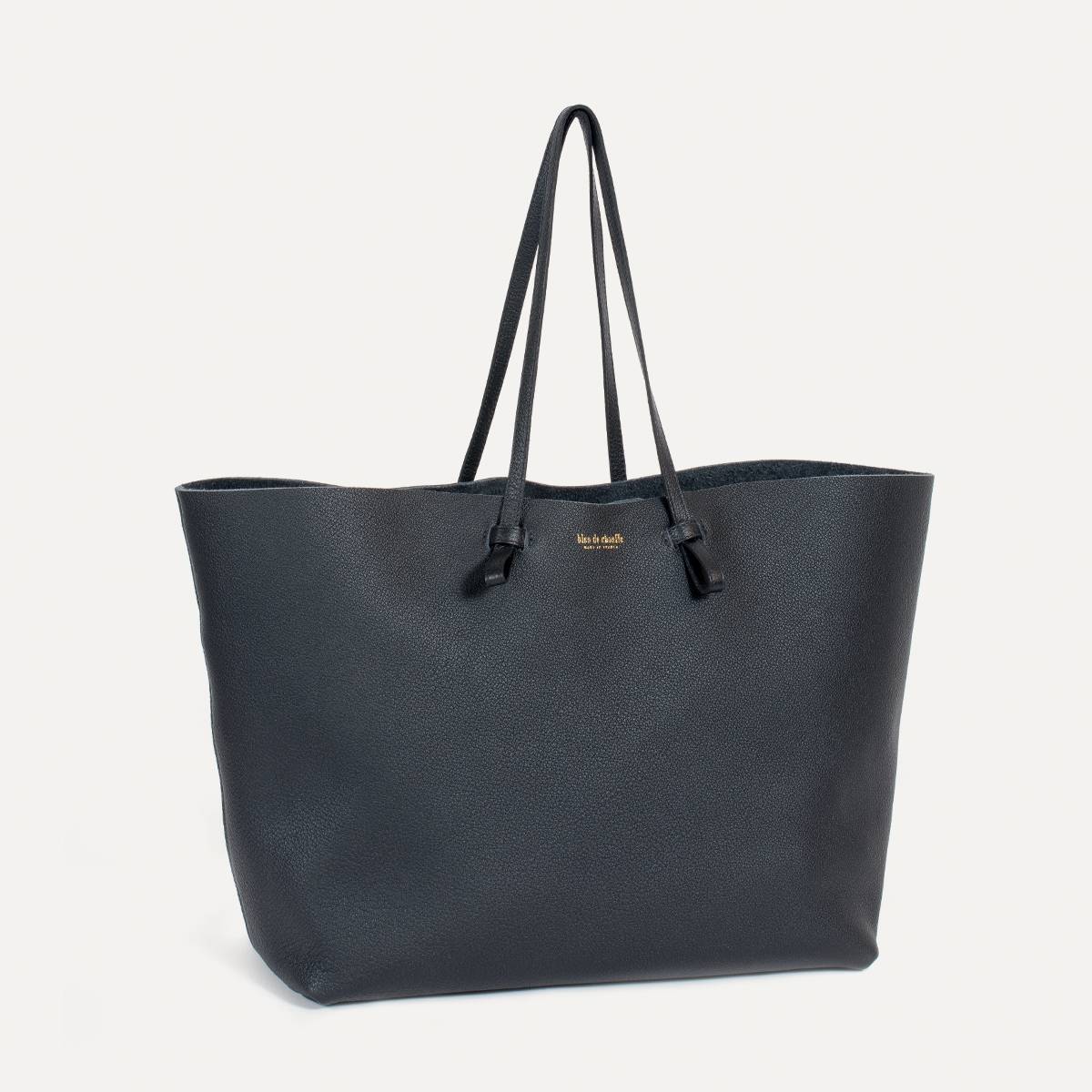 Joy Tote bag L - Black Crispi (image n°2)