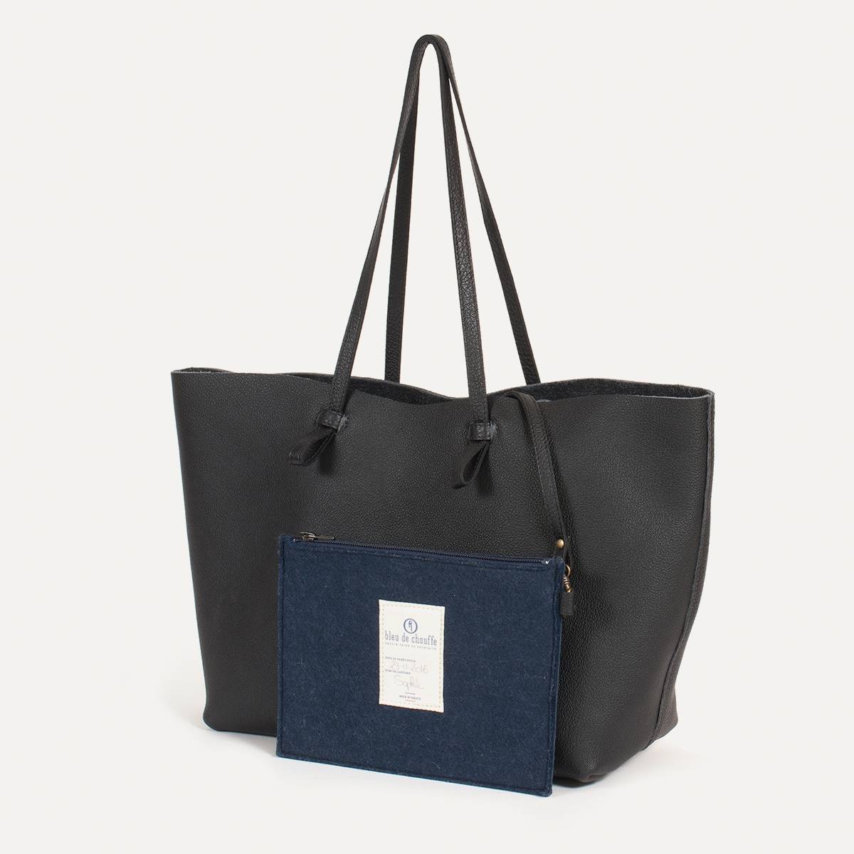 Joy Tote bag L - Black Crispi (image n°3)