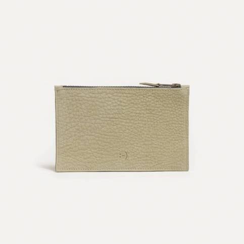 Trousse cuir COSMO S - Vert Amande