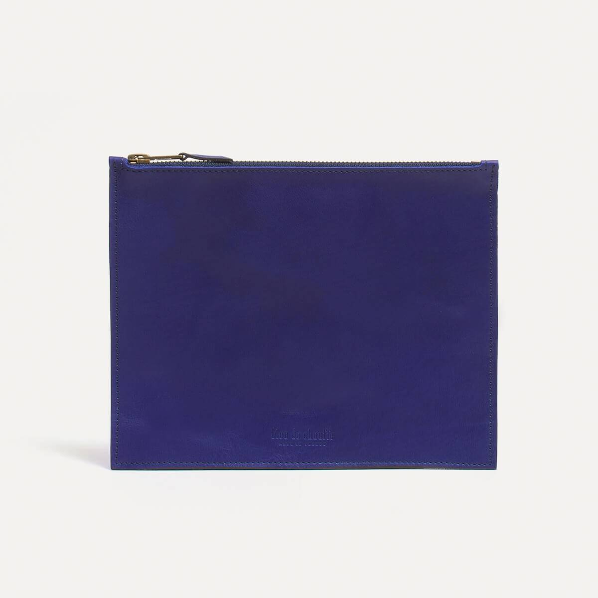 Leather Pouch COSMO M - blue (image n°2)