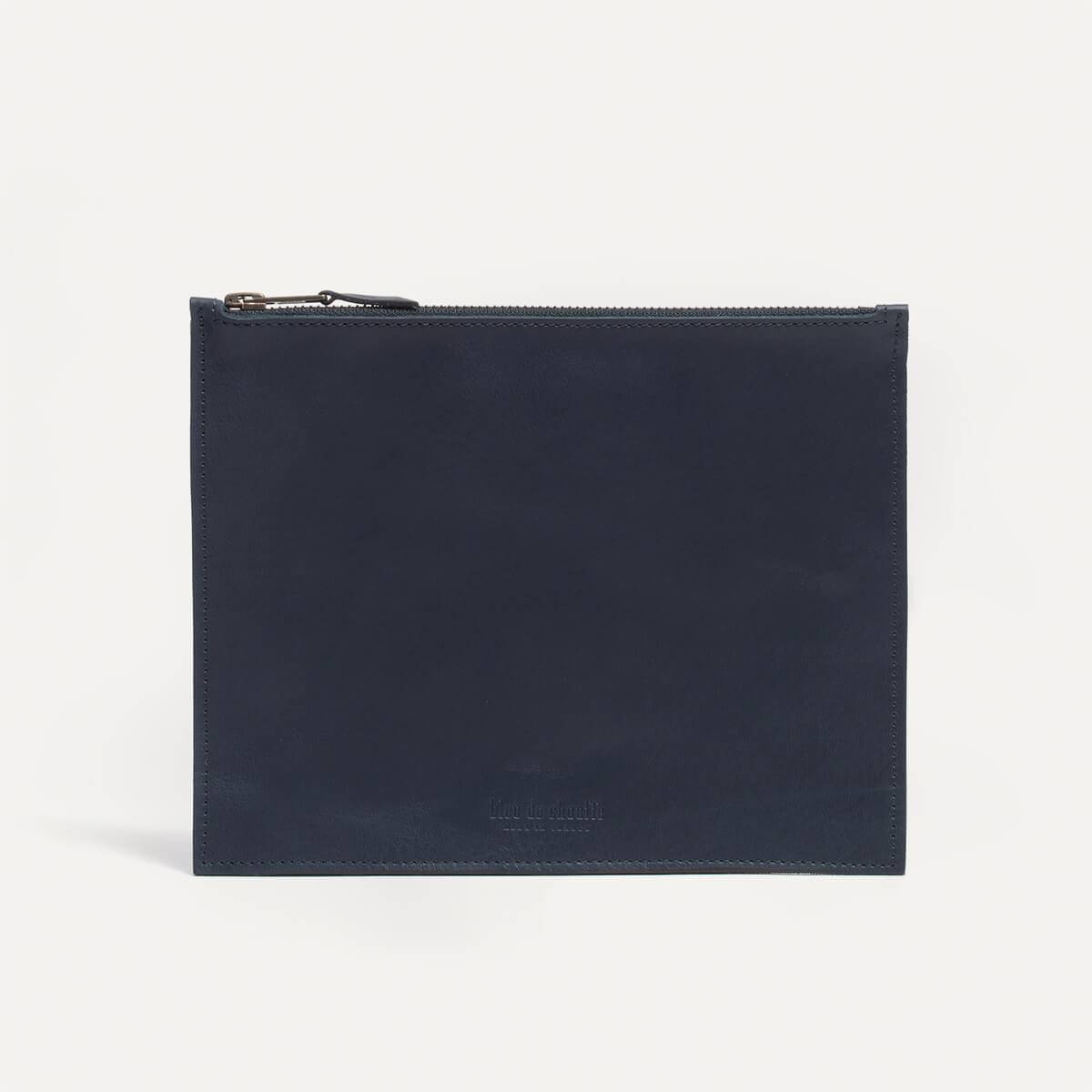 Leather Pouch COSMO M - Navy Blue (image n°2)