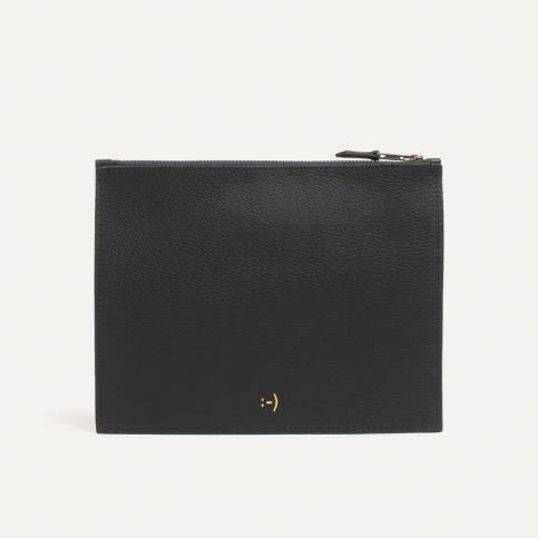 Leather Pouch COSMO M - Black