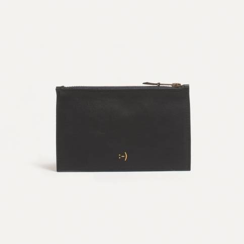 Leather Pouch COSMO S - Black
