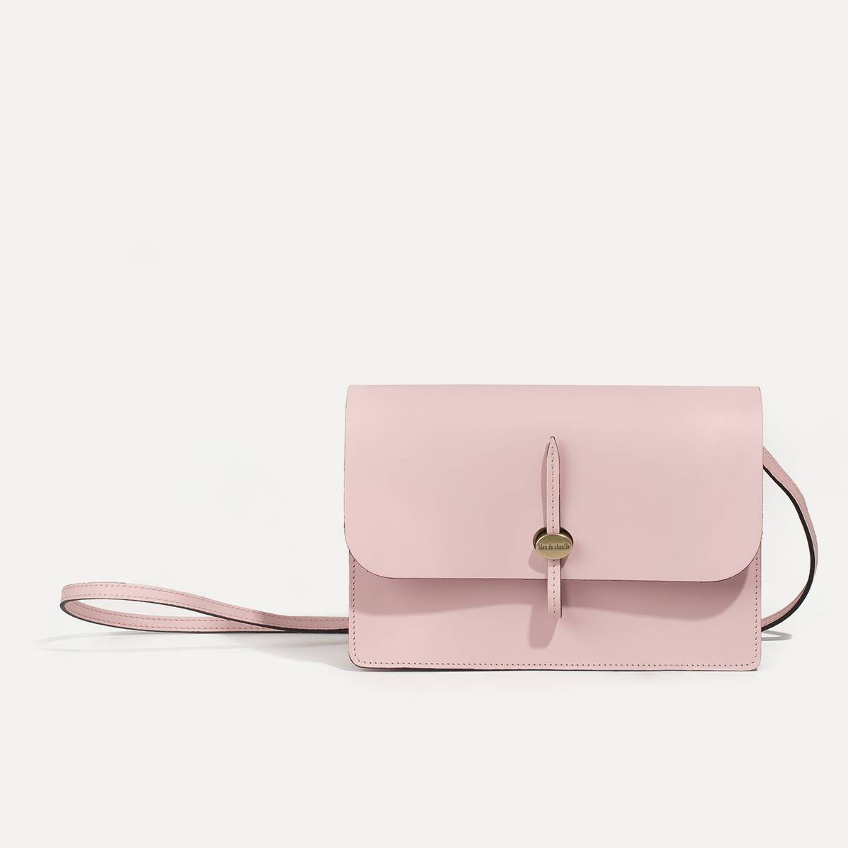 pink suede clutch