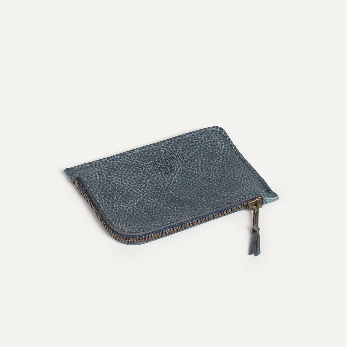 Pognon zipped purse  / L - Indigo (image n°3)