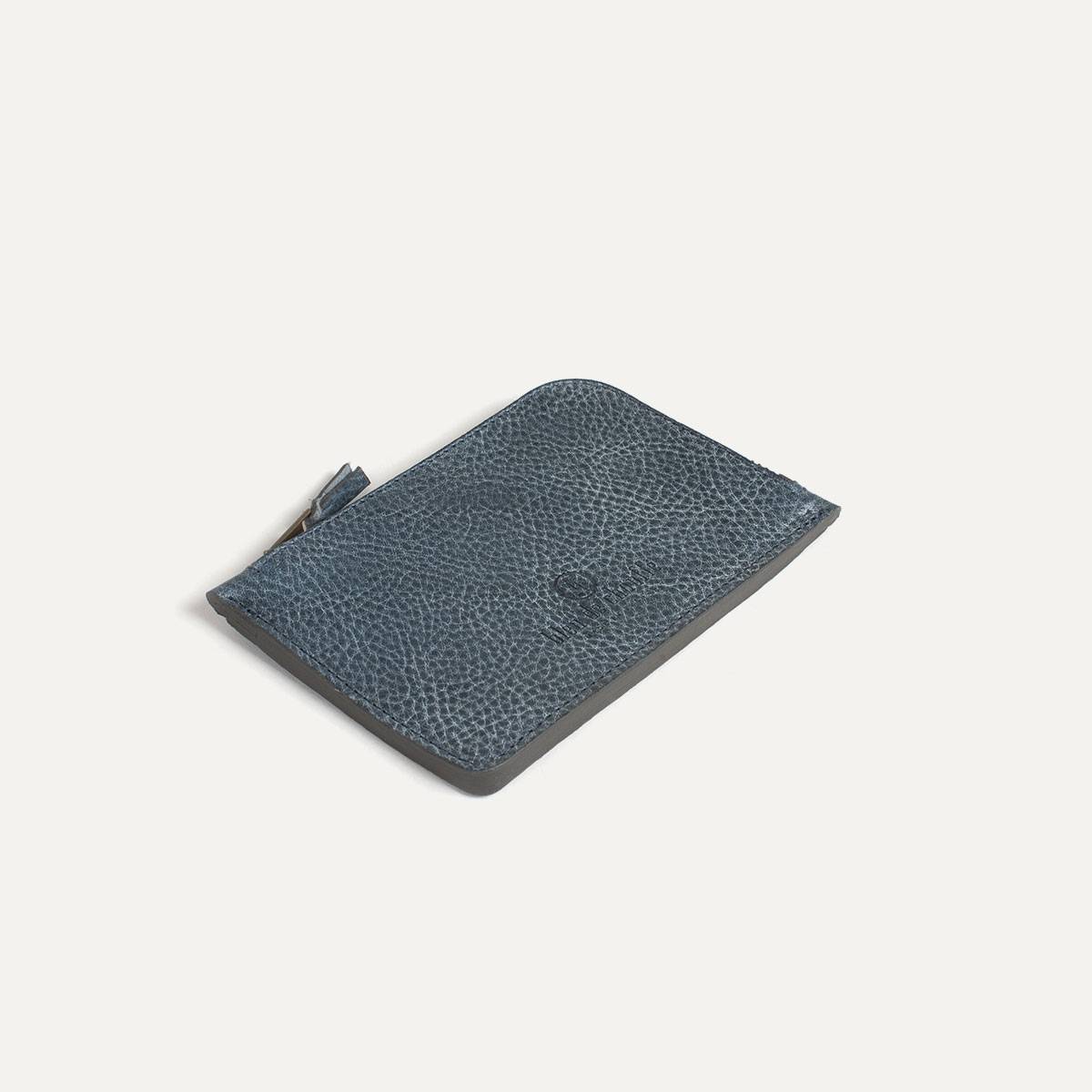Pognon zipped purse  / L - Indigo (image n°4)