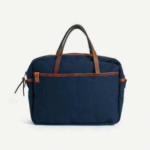 Report Business bag - Navy Blue Canvas