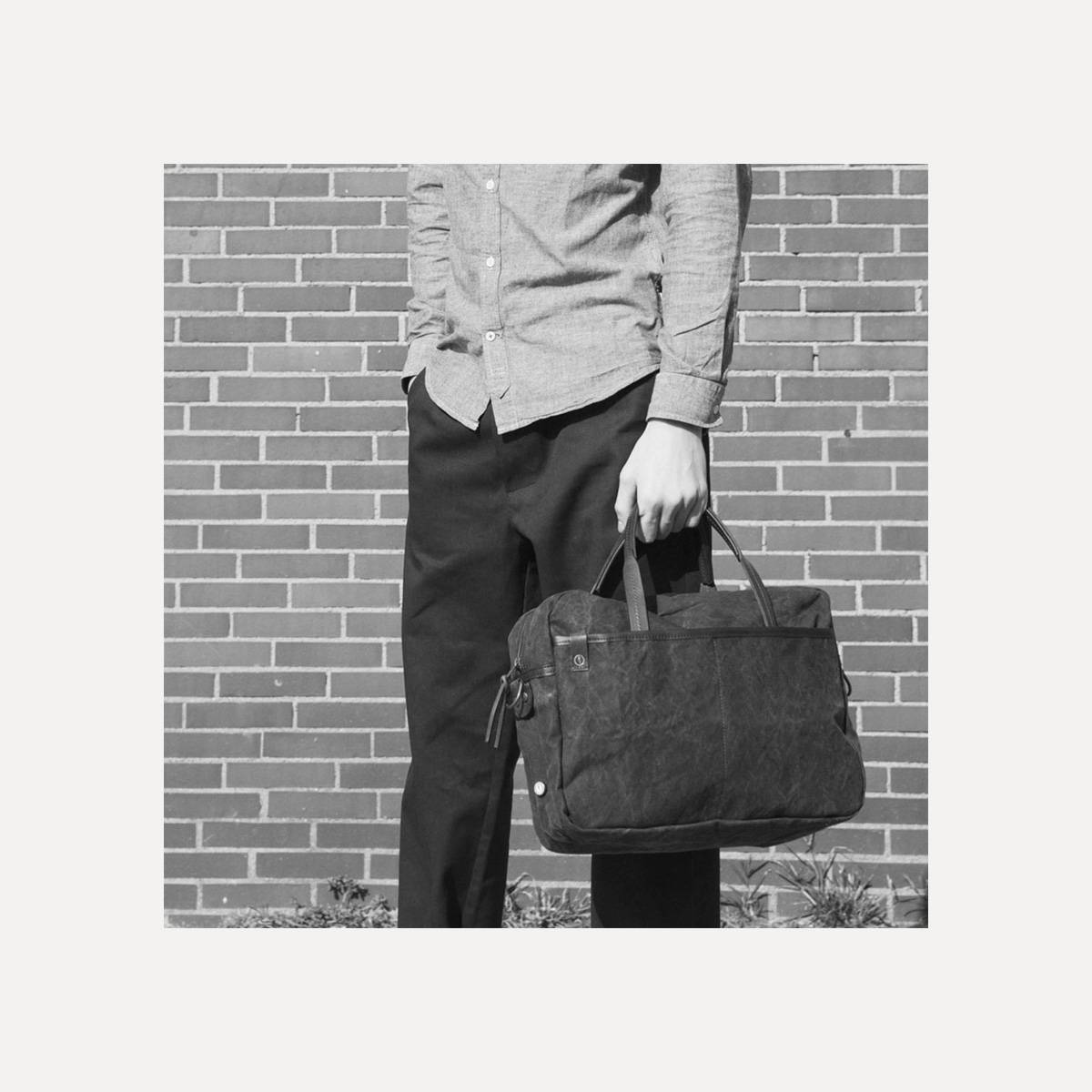 Business bag Report Canvas and Leather - Indigo (image n°6)
