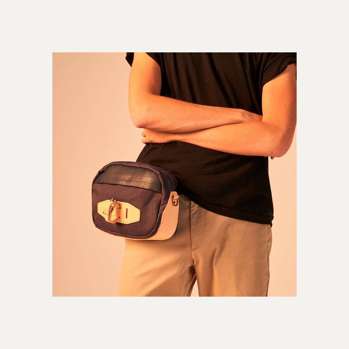 Honshu Belt bag - Navy blue/Natural (image n°7)